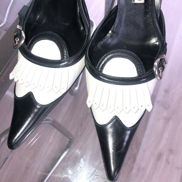 LUCIANO PADOVAN Shoes - **RARE**LUCIANO PADOVAN POINTED TOE BLACK/WHITE CLASSIC